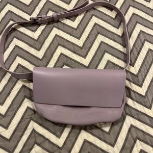 COS Lilac Leather Crossbody Belt Bag